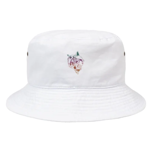 カラフル ウルフ Bucket Hat