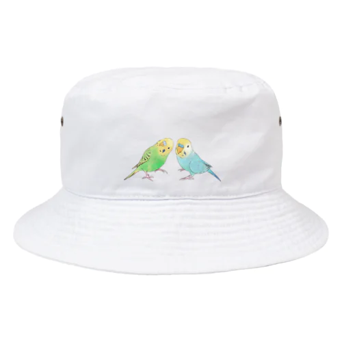 セキセイインコ　ちょこんとせきせいんこーず【まめるりはことり】 Bucket Hat