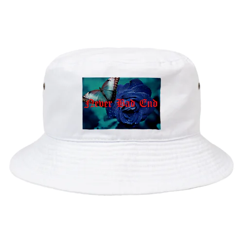 a blue butterfly Bucket Hat