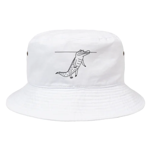 水中で変な格好してるワニ Bucket Hat