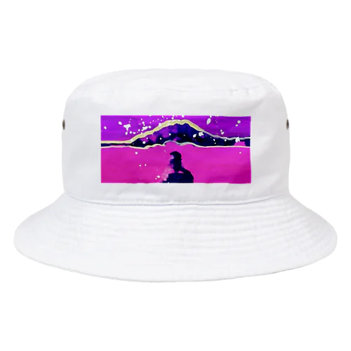 月夜の浜辺 Bucket Hat