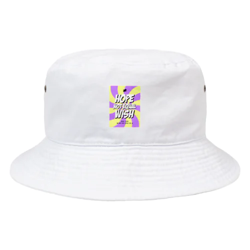 retro pop style ep4 / yellow x purple Bucket Hat