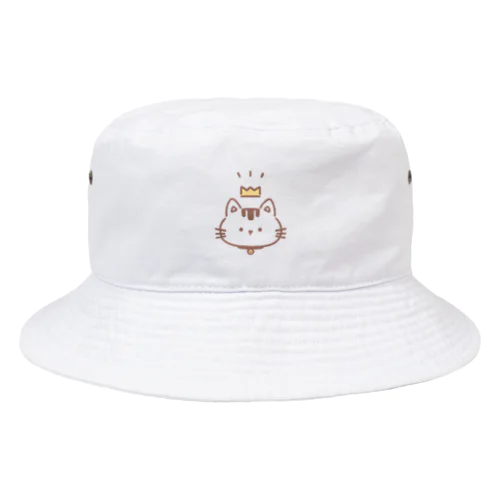 ねこ　王冠 Bucket Hat