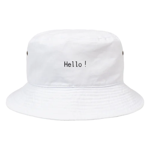 pixel hello Bucket Hat