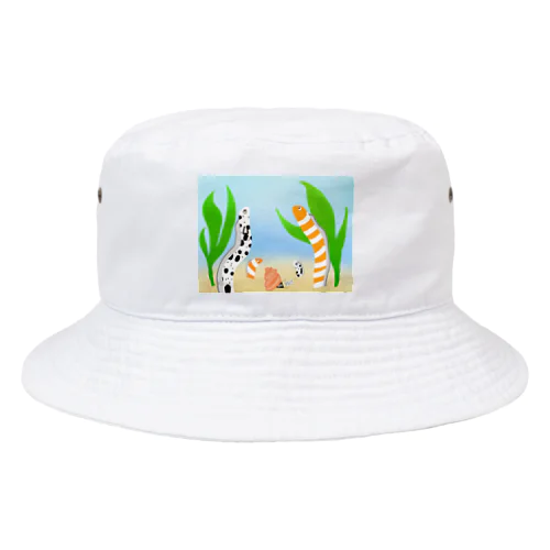 ニシキ・チンアナゴの中に迷いこんだ忍者スリスリくん Bucket Hat