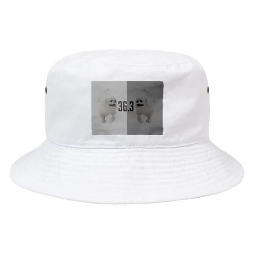 36.3 モノクロペキちゃん Bucket Hat