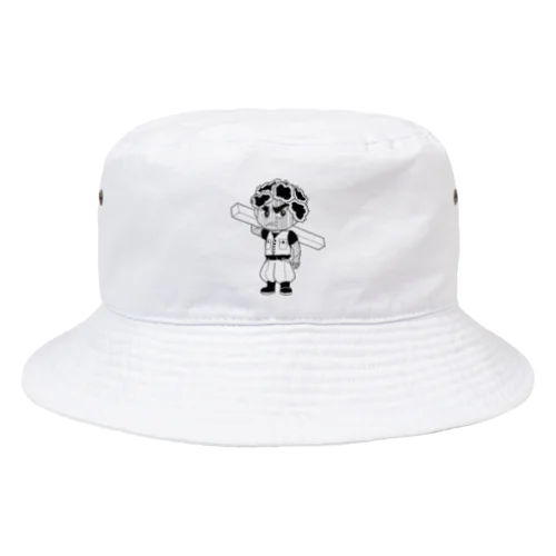 大工くんモノクロ Bucket Hat