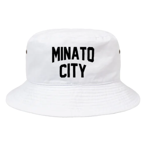 港区 MINATO CITY ロゴブラック Bucket Hat