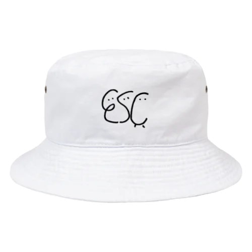 Escくん(くらしっく:白） Bucket Hat