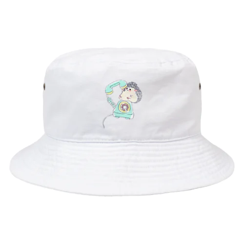 オリジナル　ハリネズミのソフィー、ダイヤル式電話をかける。 Bucket Hat