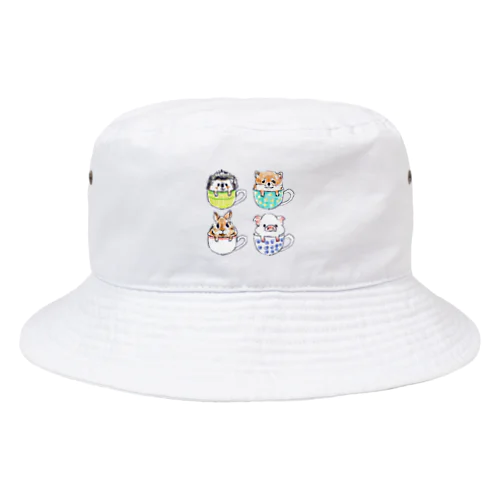 オリジナル　ハリネズミのソフィー、カップにハマってこっちを見ている。 Bucket Hat