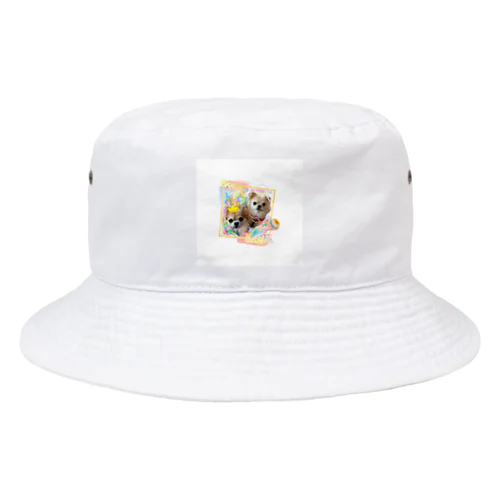 絵画風のチビちゃんとココちゃん Bucket Hat