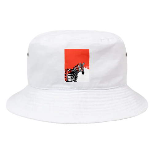 Orange zebra sweatshirt  Bucket Hat