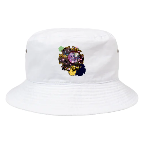 雪輪に夜桜蝶 Bucket Hat