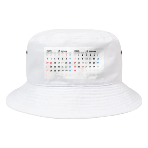 2021年1~2月カレンダー Bucket Hat