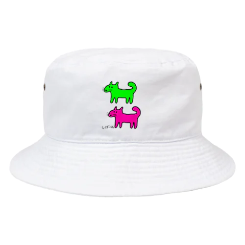 しばいぬさんたち(ピンクと黄緑)柴犬さんたち Bucket Hat