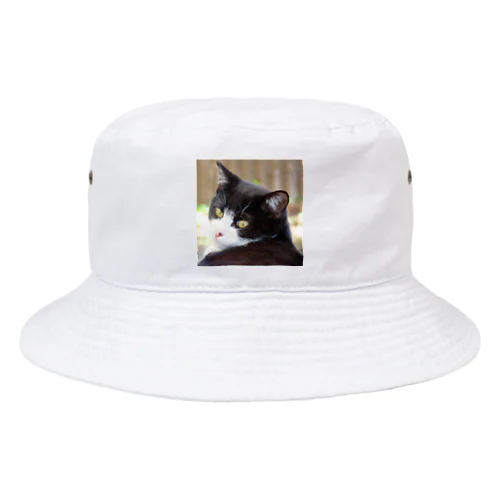 見返りにゃんこ Bucket Hat