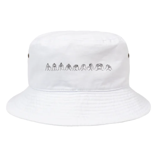 九字印_文字無し_黒 Bucket Hat