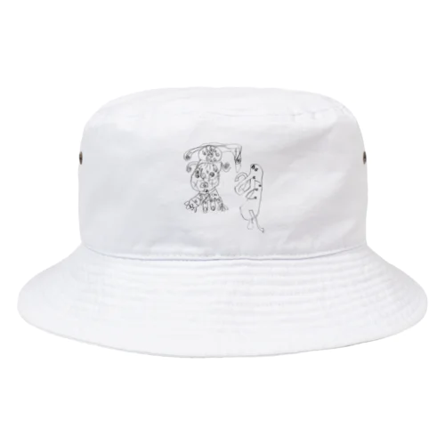 ロボB & とりロボ なかよし Bucket Hat