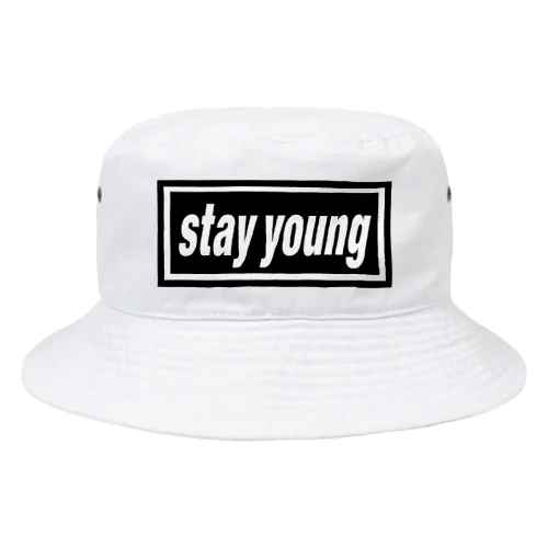 stay young-ステイヤング-BOXロゴ Bucket Hat