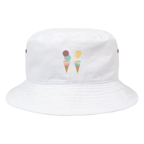 三段アイスクリーム Bucket Hat