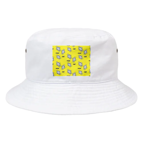 白黒かめちゃん フルグラフィック黄色② Bucket Hat
