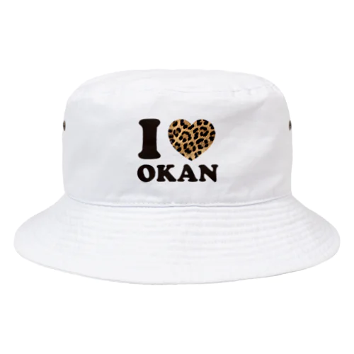 I love okanヒョウ柄 Bucket Hat