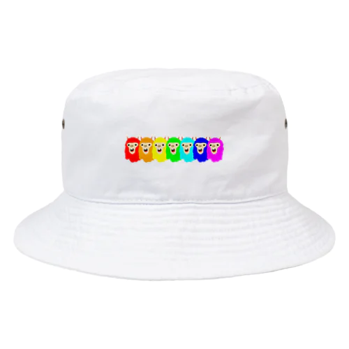 虹色アルパカ Bucket Hat