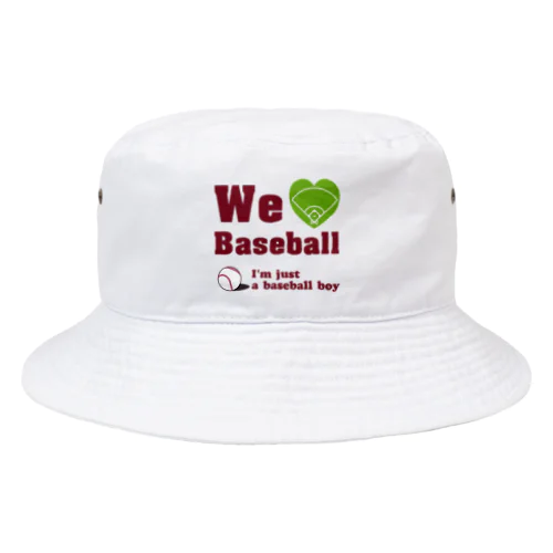 We love Baseball(レッド) 버킷햇