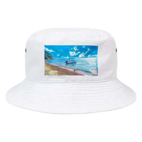 常夏の海とサッカーボール Bucket Hat