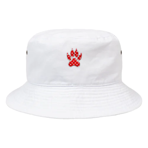 ハート いっぱい の 犬 の 足跡 Heart filled dog paw print   Bucket Hat