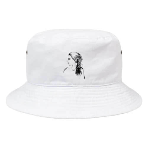 編み込みロング横顔 Bucket Hat