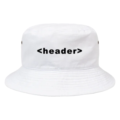 <header>(#ffffff) Bucket Hat