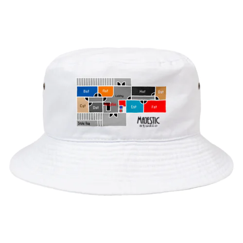 マジェフロアマップ黒文字 Bucket Hat