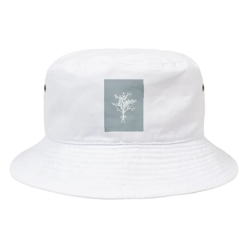 かすみ草ブーケ くすみブルーグリーン Bucket Hat