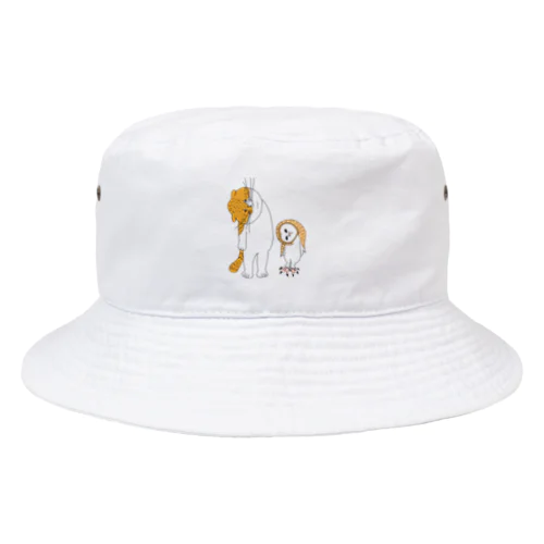 ネコとメンフクロウ Bucket Hat