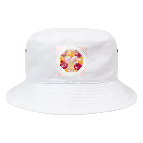 幸運を呼ぶスピリチュアルフルーツ☆「三柑の実」&水玉 Bucket Hat