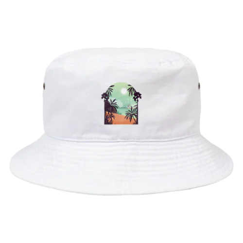 Tropical Paradise Island 熱帯 の 楽園 の 島 トロピカル パラダイス アイランド  Bucket Hat