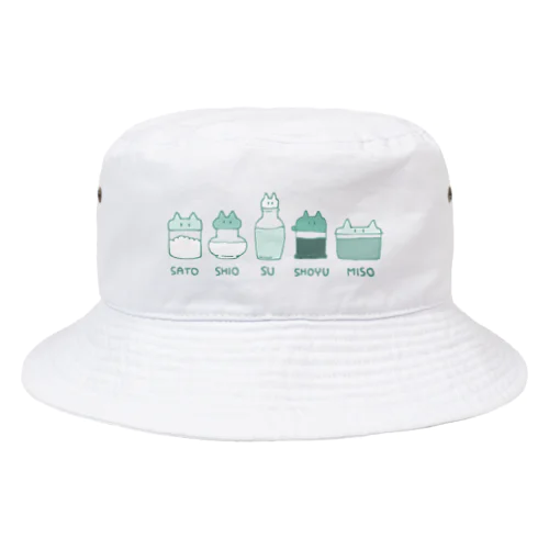 さしすせそネコ Bucket Hat