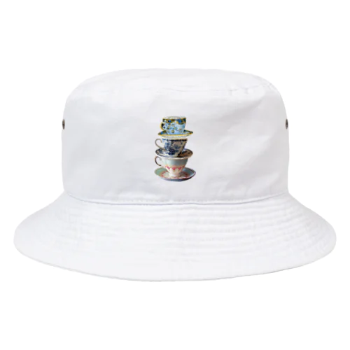 victorian cat♡Donation♡お茶会ねこちゃん 『ねこのお茶会』 Bucket Hat