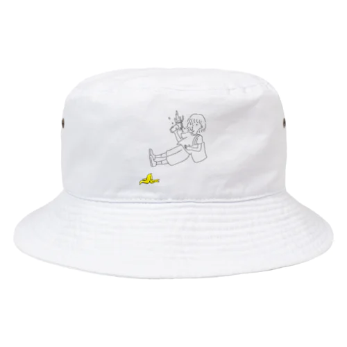 てこでも動かないバナナ Bucket Hat