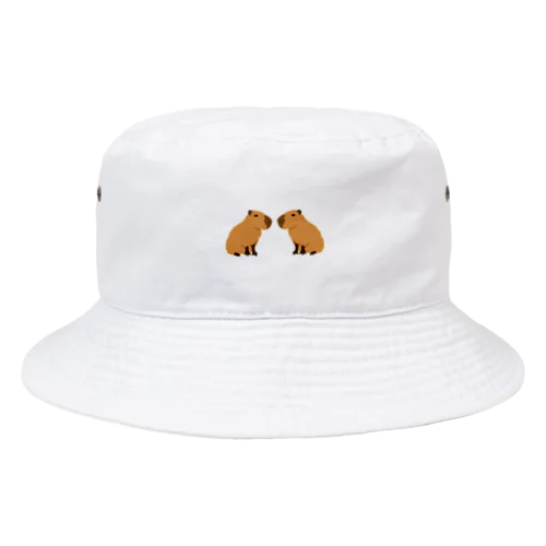 向き合うカピバラ Bucket Hat