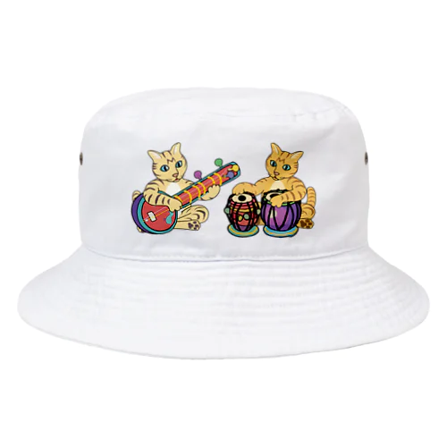 猫のシタールタブラ演奏 Bucket Hat