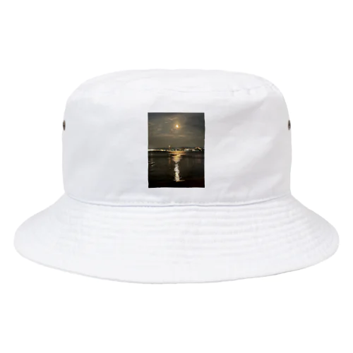 琵琶湖の満月 Bucket Hat