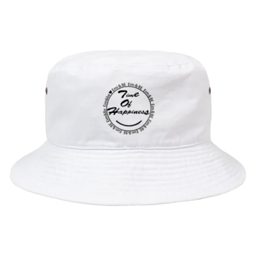 Time of happiness (ブラックロゴ) Bucket Hat