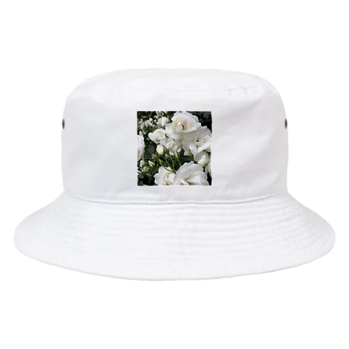 White Rose Bucket Hat