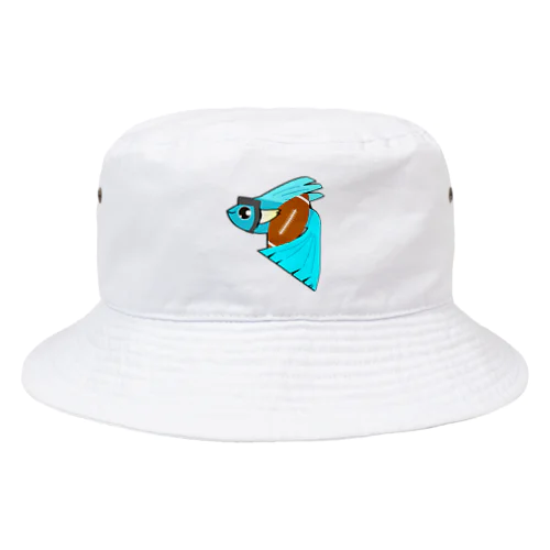 ラグビーするグッピー Bucket Hat