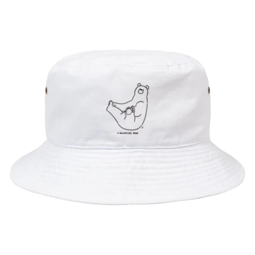 V字バランスするクマ(くろ) Bucket Hat