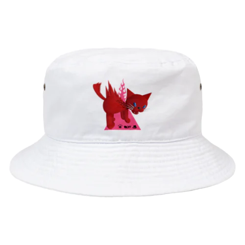 威嚇ネコ Bucket Hat