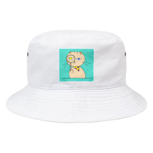 虫メガネとネコ Bucket Hat